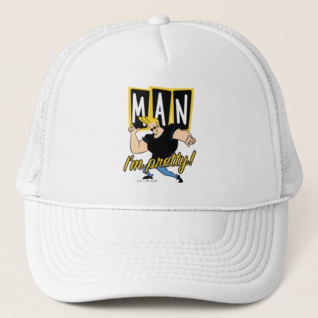 Casquette Johnny Bravo - Man I'm Pretty (Devant)