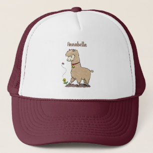 Casquette Joli alpaga joyeux avec dessin animé de papillon