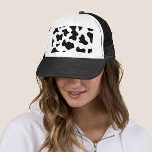 Casquette joli cow-boy en noir et blanc à la ferme