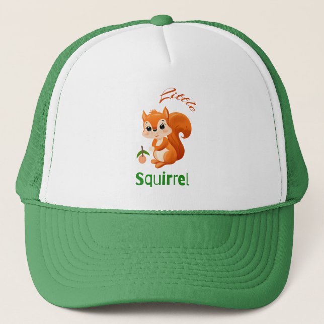 Casquette Joli petit écureuil orange (Devant)