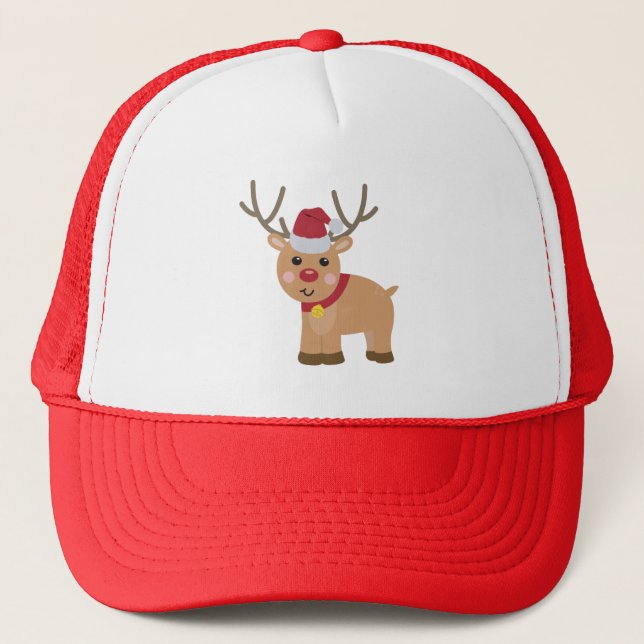 Casquette Joli renne de Noël (Devant)