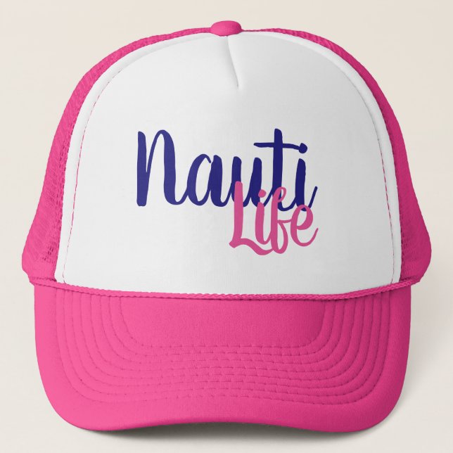 Casquette joli SCRIPT NAUTI LIFE lettrage | (Devant)