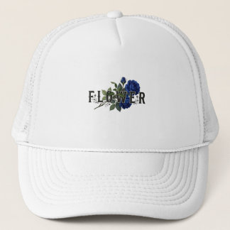 Casquette Joli sweat à capuche floral bleu "FLEUR" pour fill