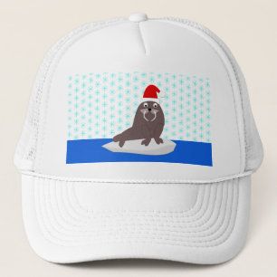 Casquette Joli Walrus de Noël et Snowflakes