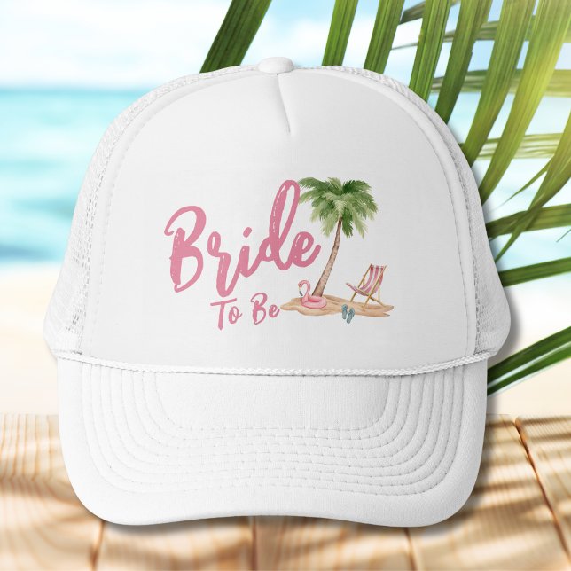 Casquette Jolie Beach Bachelorette Mariée À (Cute Beach Bride Trucker Hat)