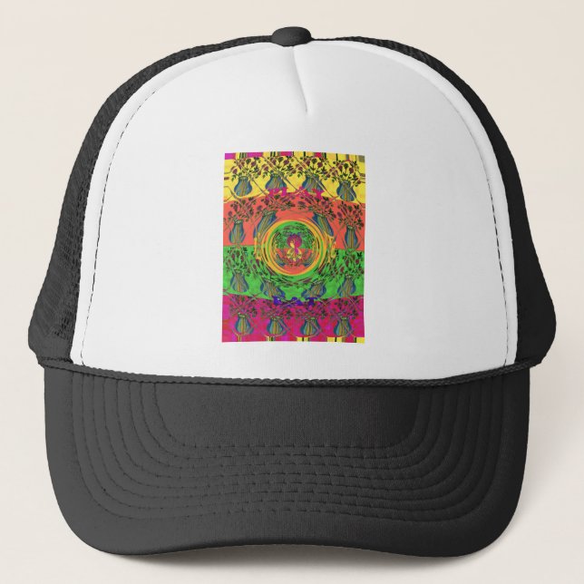 Casquette Jolie et belle florale Motif Art Imprimer Design (Devant)