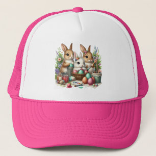Casquette Jolie fête de peinture de Pâques Bunny/Printemps