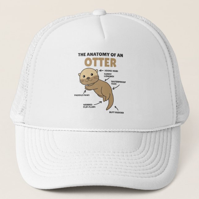 Casquette Jolie Otter Explication Anatomie D'Une Otter (Devant)