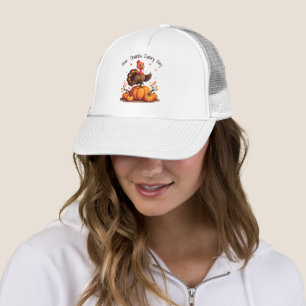 Casquette Jolie scène de Thanksgiving avec dinde et citrouil