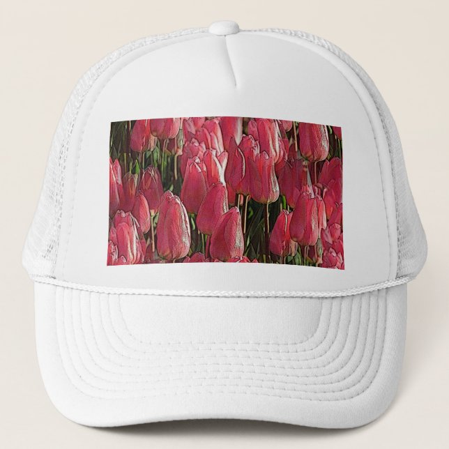 Casquette Jolie tulipe rose (Devant)
