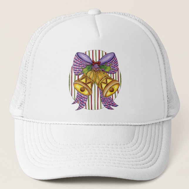 Casquette Jolies cloches de jingle de Noël avec ruban et bow (Devant)