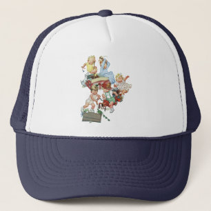 Casquette Jouer vintage avec des camions de pompiers