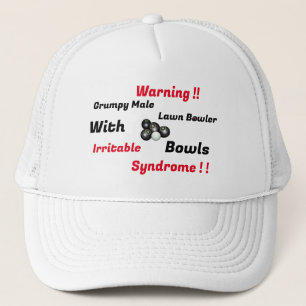 Casquette Joueur de boules sur gazon mâle grincheux drôle,