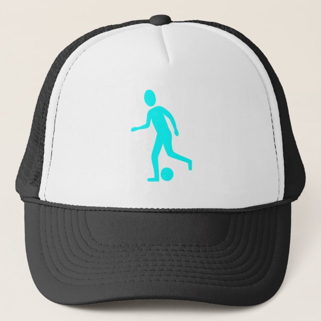 Casquette Joueur de football - Cyan (Devant)