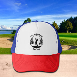 Casquette Joueur de golf Pins des arbres Ajouter un nom 