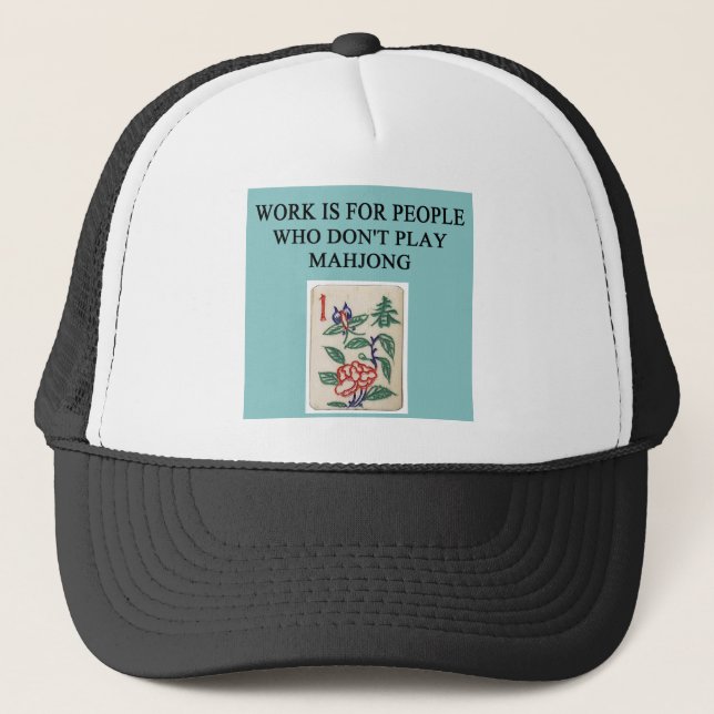 Casquette joueur de jeu de mahjong (Devant)