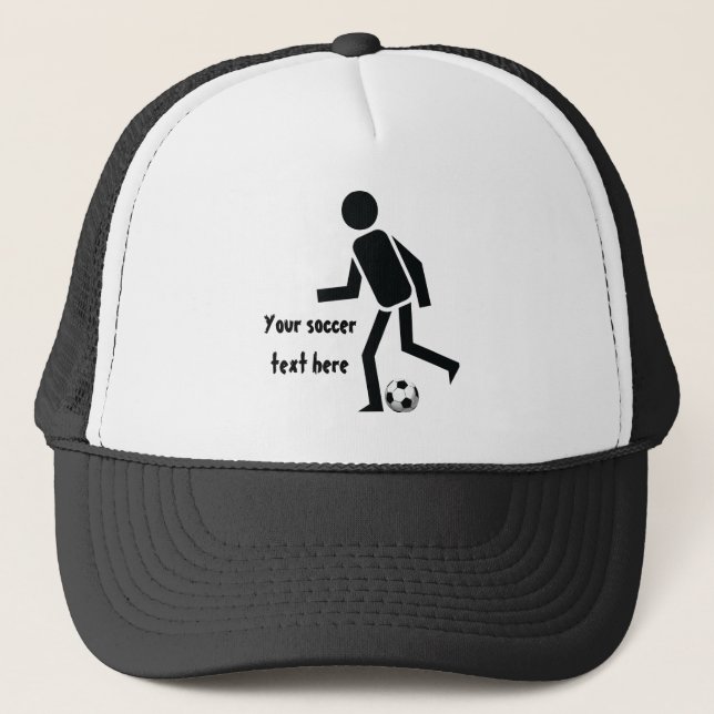 Casquette Joueur de soccer et balle cadeau personnalisé (Devant)