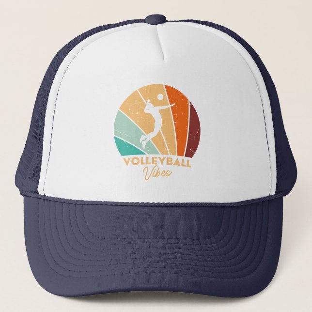 Casquette Joueur de volley-ball Vintage Retro (Devant)