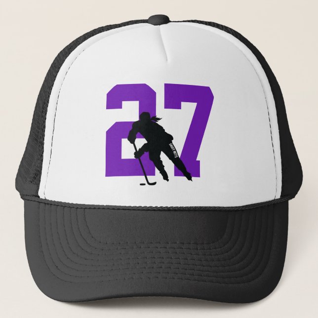 Casquette Joueuse de hockey sur mesure pour femmes Numéro vi (Devant)
