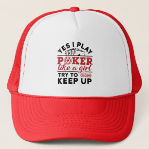 Casquette Joueuse de poker Les femmes jouent au poker comme