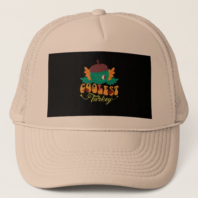 Casquette jour d'action de grâce de la chute de dinde la plu (Devant)