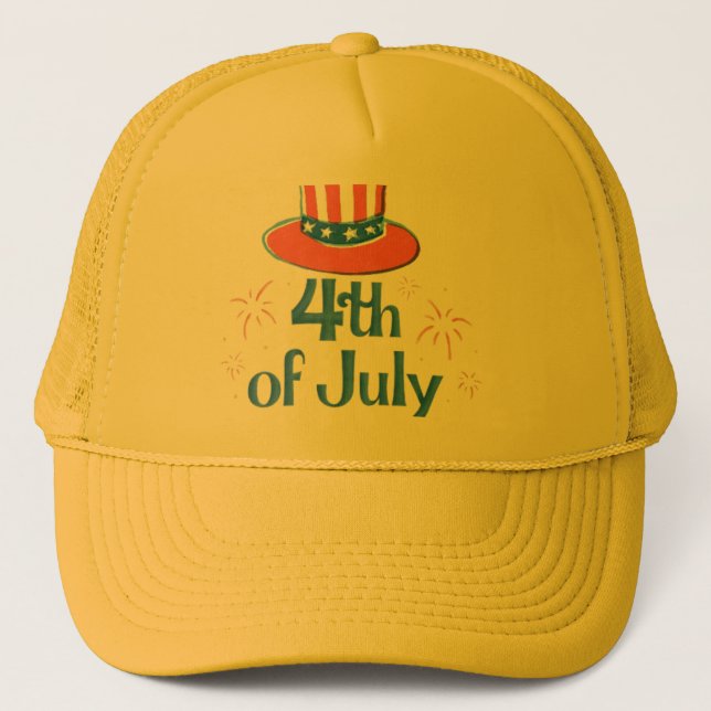 Casquette Jour de l'indépendance de Trucker Hat aux États-Un (Devant)