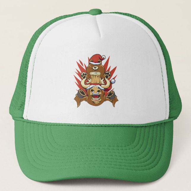 Casquette Jour des commerçants cadeau - Bull et ours - March (Devant)