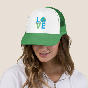 Casquette Jour des terres d'amour Personnalisé Blue Green Pl