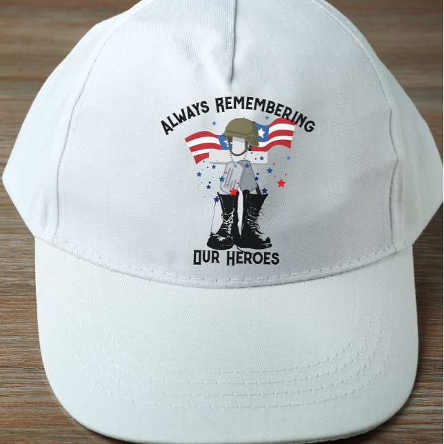 Casquette Jour du Souvenir, Se rappeler et Honorer (Créateur téléchargé)