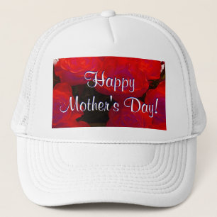 Casquette Joyeuse fête des mères Roses rouges
