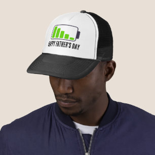 Casquette Joyeuse fête des pères, batterie énergique verte