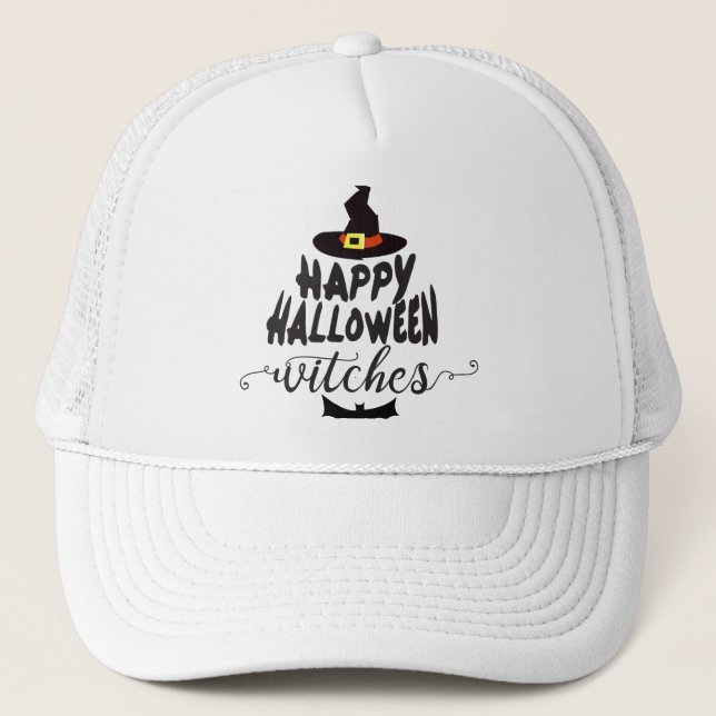 Casquette Joyeuse Halloween sorcières Typographie Halloween (Devant)