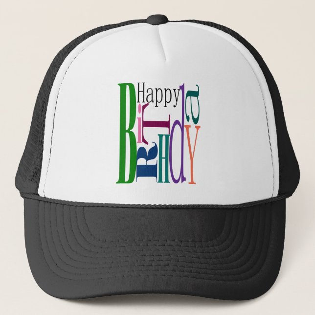 Casquette joyeux anniversaire (Devant)