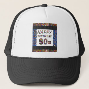 Casquette joyeux anniversaire happybirthday 90