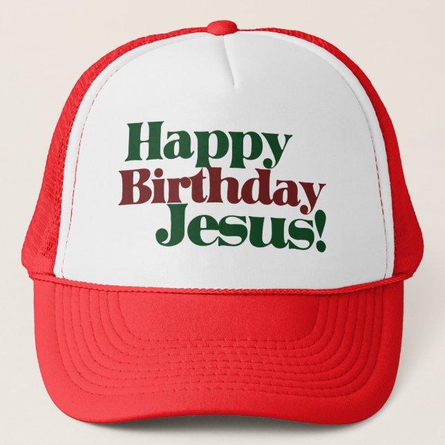 Casquette Joyeux anniversaire Jésus c'est Noël (Devant)