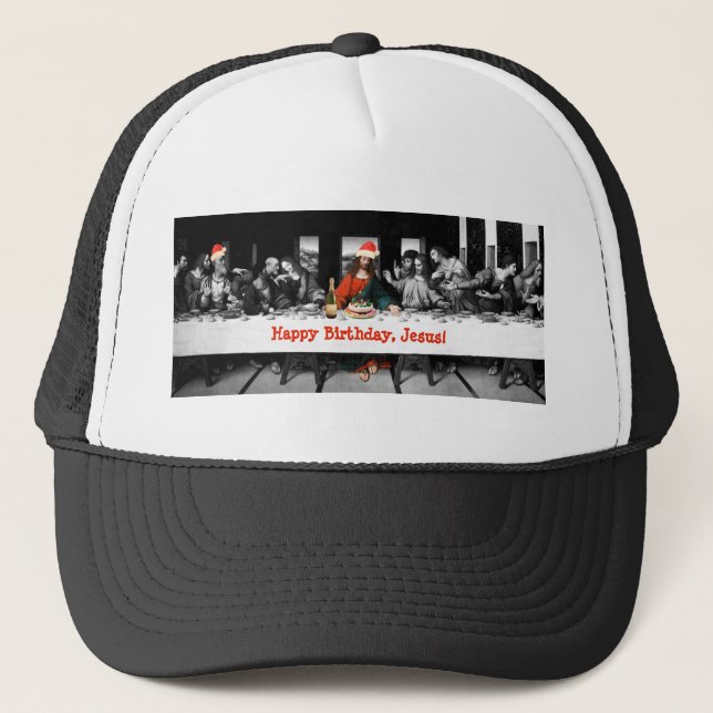 Casquette Joyeux anniversaire, Jésus ! Noël drôle (Devant)
