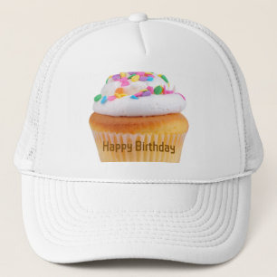 Casquette Joyeux gâteau d'anniversaire mignon orné de bonbon
