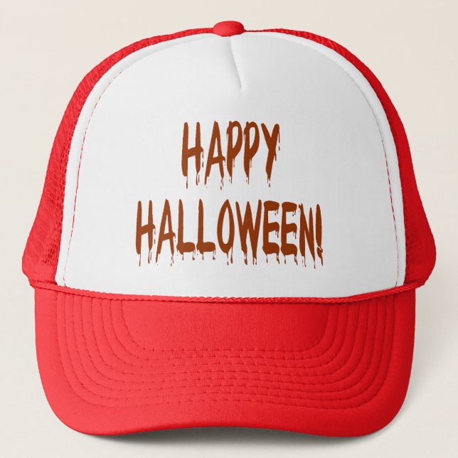 Casquette Joyeux Halloween sanglant (Devant)