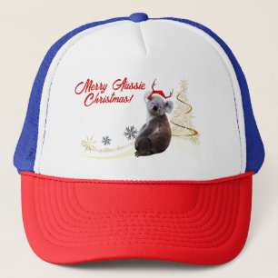 Casquette Joyeux Noël australien Koala portant un chapeau de