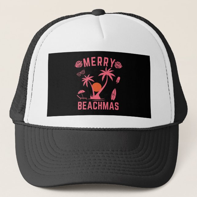 Casquette Joyeux Noël Beachmas En Juillet (Devant)