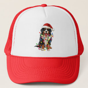 Casquette Joyeux Noël Bernese Mountain Dog Santa Hat