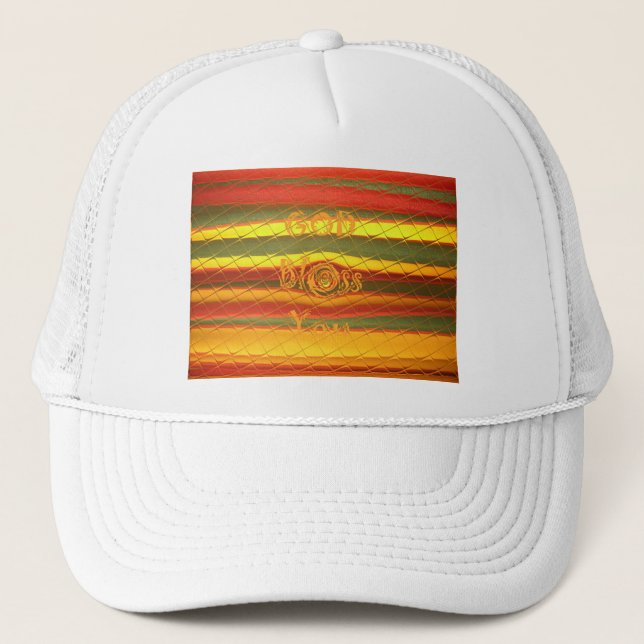 Casquette Joyeux Noël Dieu Béni Vous Couleurs Design (Devant)