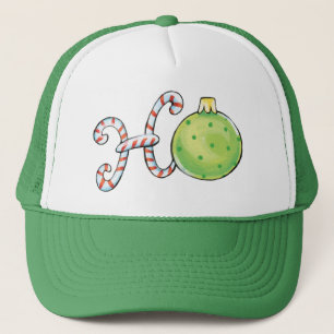 Casquette Joyeux Noël Ho Ho Ho, Décorations Canne à Sucre