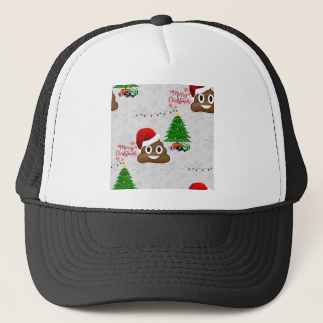 Casquette joyeux noël poo émoji (Devant)