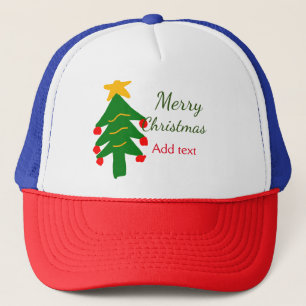 Casquette Joyeux Noël rouge vert Noël ajouter le nom