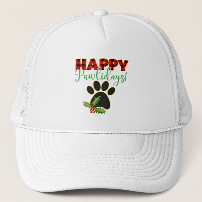 Casquette Joyeux Pawlidays | Cadeau de Noël pour Amoureux de (Devant)