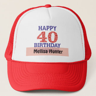 Casquette Joyeux quarantième anniversaire