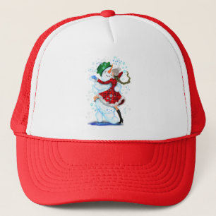 Casquette Joyeux Snowman et Fille Dance Tango fête de Noël