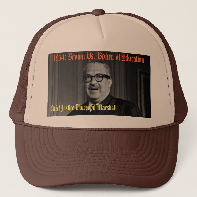 Casquette JUGE EN CHEF THURGOOD MARSHALL, 1954 : Brun (Devant)