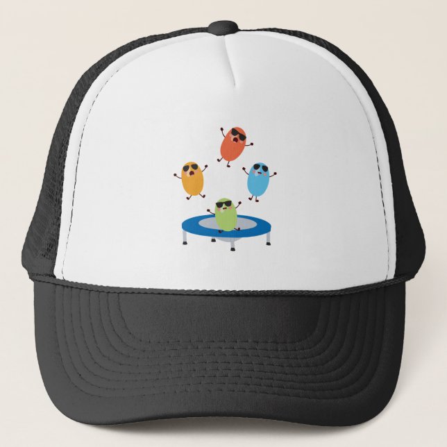 Casquette Jumping mignon Haricots de bonbons portant des lun (Devant)